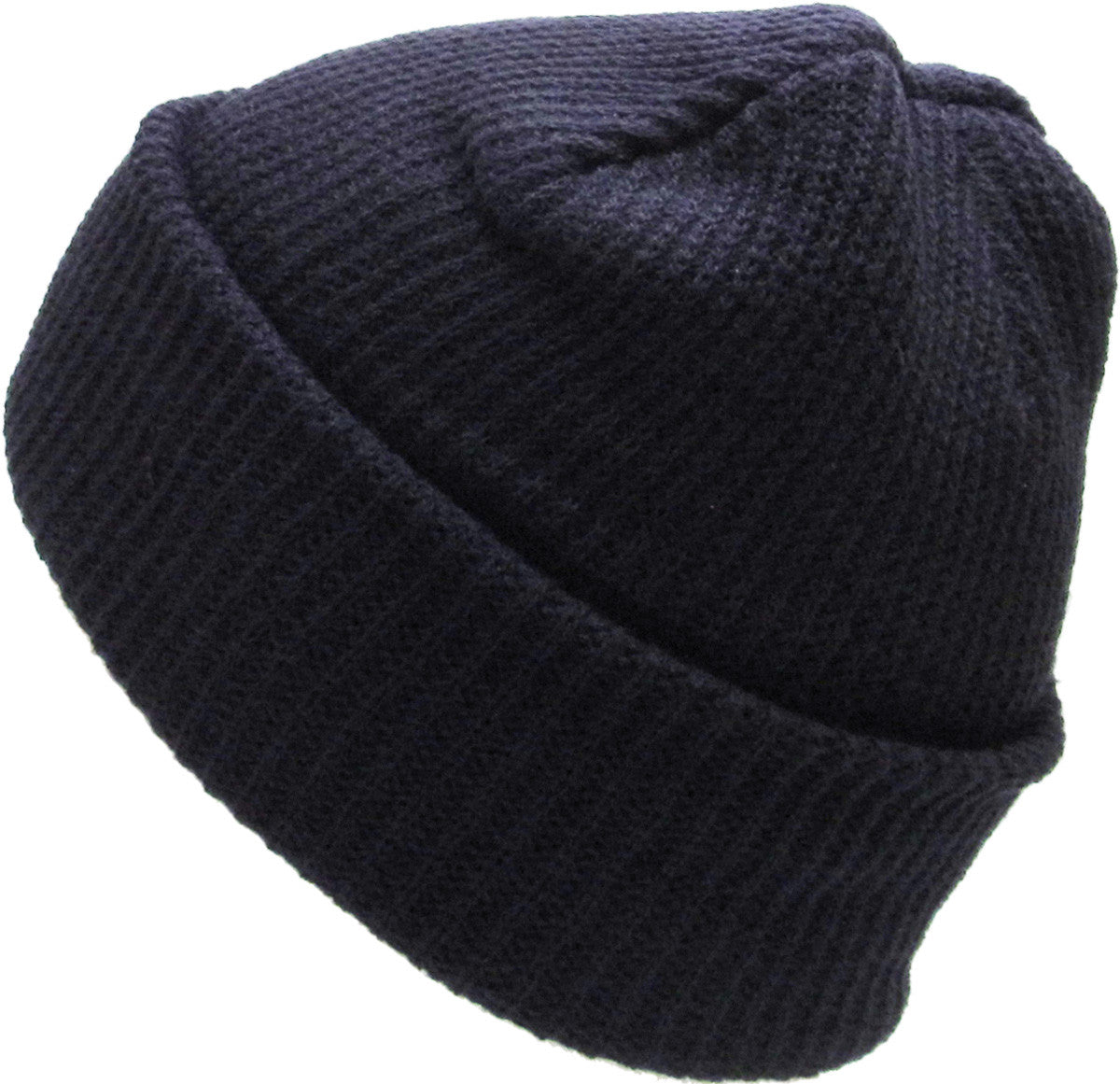 Navy Slouch Solid Beanie