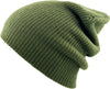 Olive Slouch Solid Beanie