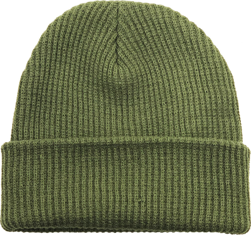 Olive Slouch Solid Beanie