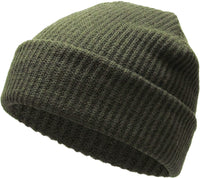 Olive Slouch Solid Beanie