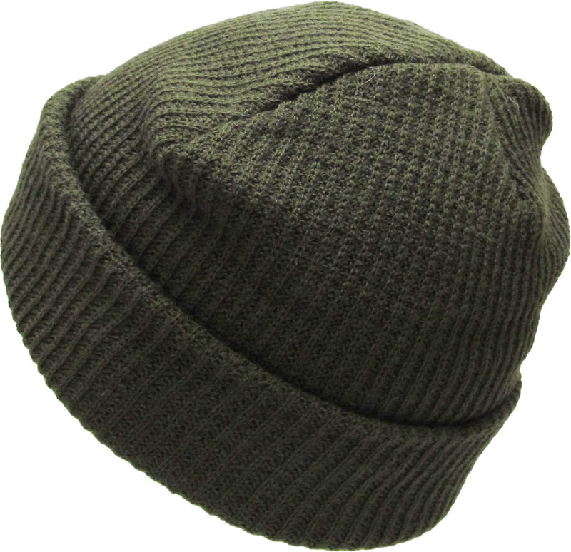 Olive Slouch Solid Beanie