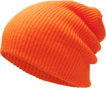 Neon Orange Slouch Solid Beanie