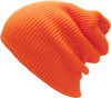 Neon Orange Slouch Solid Beanie