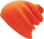 Neon Orange Slouch Solid Beanie