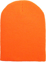 Neon Orange Slouch Solid Beanie