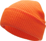 Neon Orange Slouch Solid Beanie