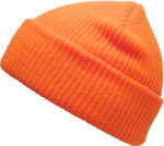 Neon Orange Slouch Solid Beanie