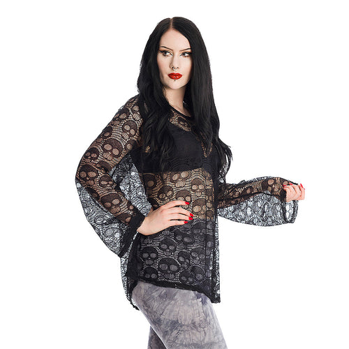 Lace Skull Net Longsleeve