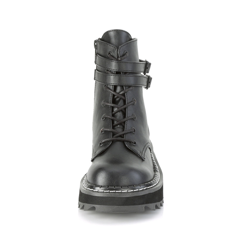 Lilith-152 Lace Up Ankle Buckle