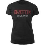 Led Zeppelin Logo & Symbols Woman's Tee