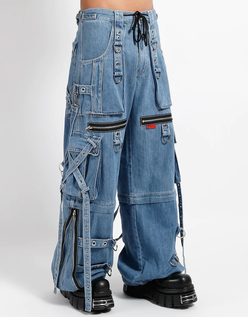 Light Denim X-Strap Pant