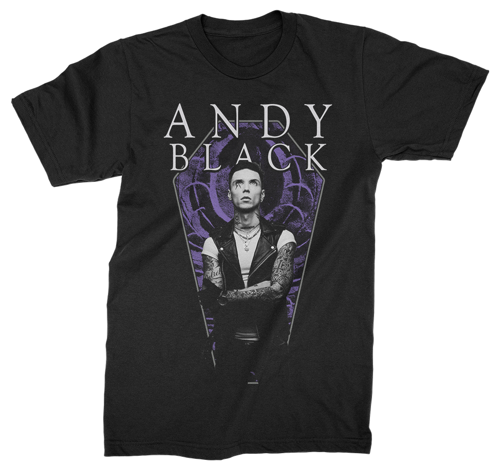 Andy Black Purple Coffin
