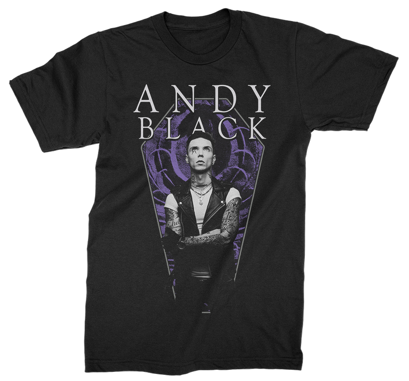Andy Black Purple Coffin