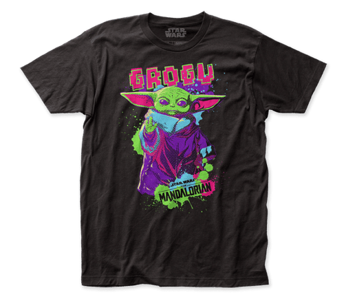 Star Wars Mandalorian Neon Retro Grogu T-Shirt