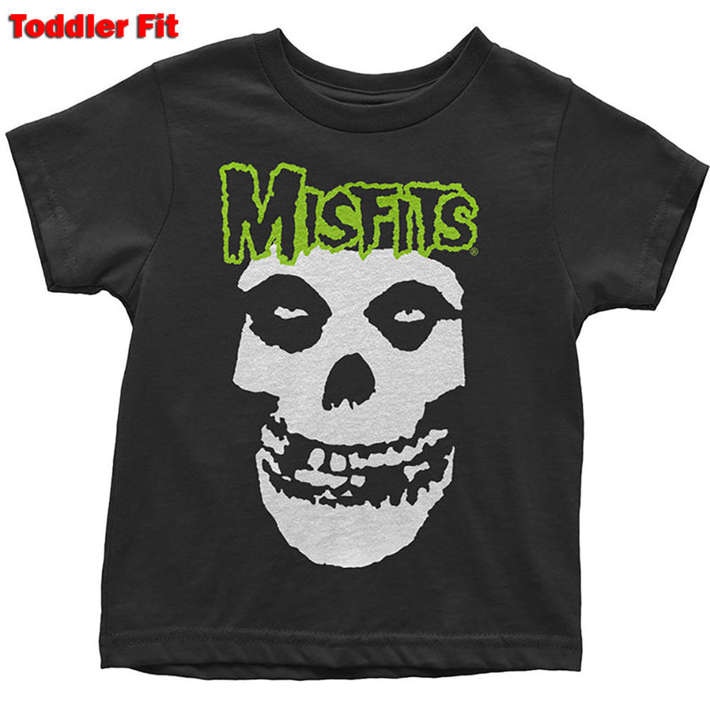 Misfits Skull and Green Logo Kids T-Shirts