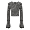 Morweena Mesh Long Bell Sleeve Top