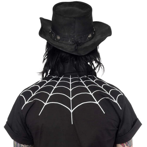 Spiderweb Western Shirt (White Web)