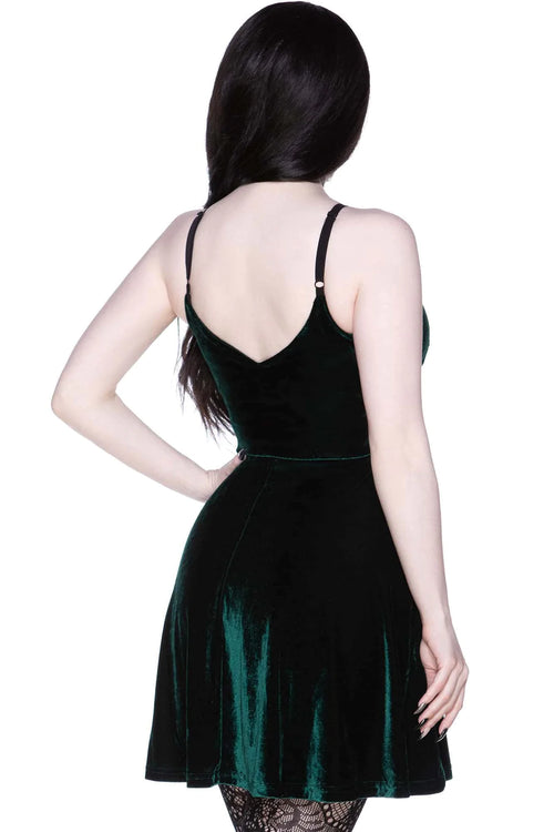 Magica Emerald Velvet Dress
