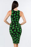 Marijuana Leaf Bodycon Dress
