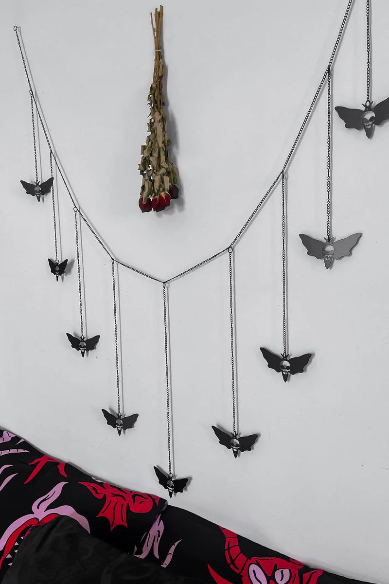 Moth Hanging Banner Metal
