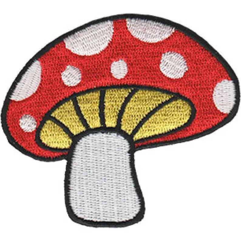 Mushroom Red w/white spots Iron-on Patch