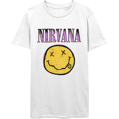 Nirvana Xerox Smiley Pink on White