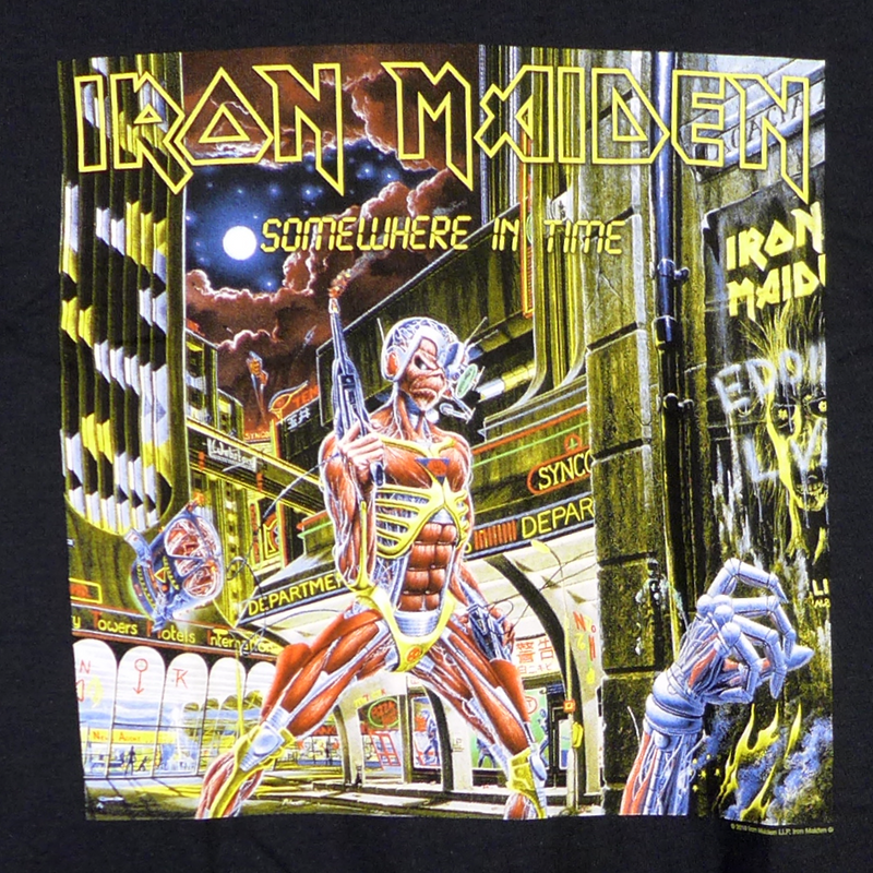 Iron Maiden T-Shirt Somewhere Back In Time Rock Band New Black Official