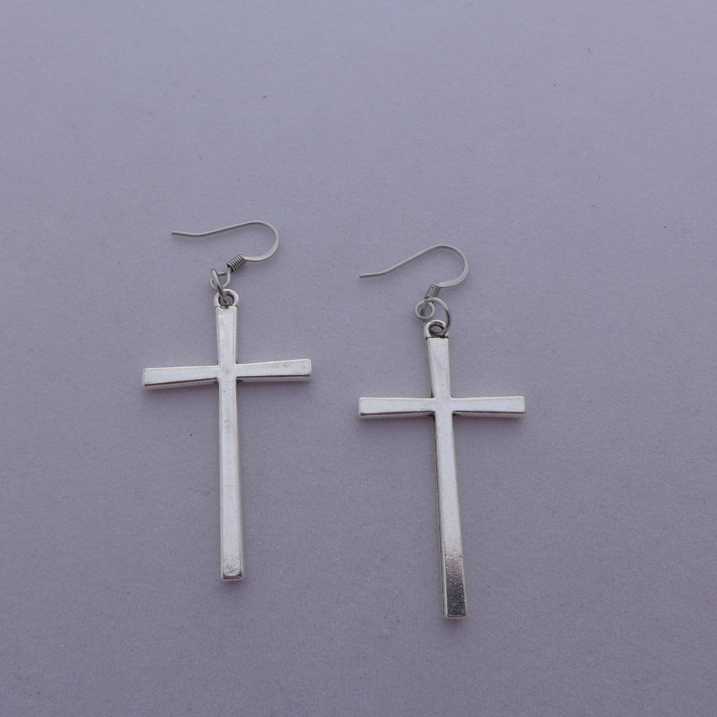 Tall Cross Earrings