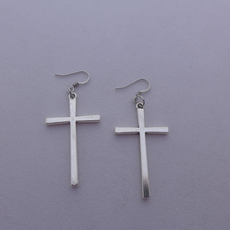 Tall Cross Earrings