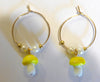 Assorted Color/Random Pick Mushroom on Rold Ring Earrings (1 Pair)