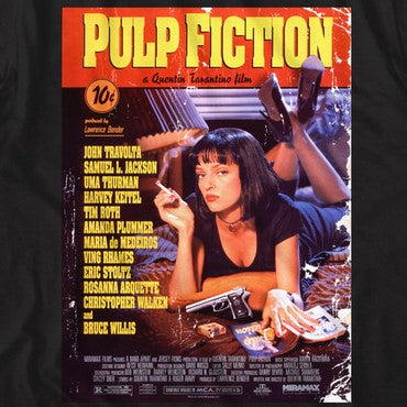 Pulp Fiction Poster on Black