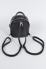 Round Studded Mini Backpack