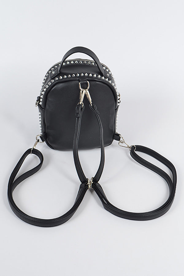 Round Studded Mini Backpack