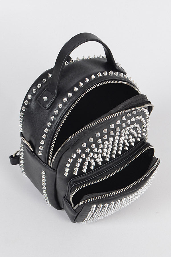 Round Studded Mini Backpack