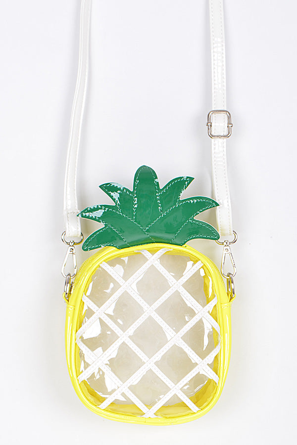 Yellow Pineapple Clear Bag
