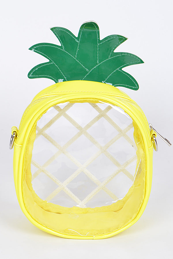 Yellow Pineapple Clear Bag