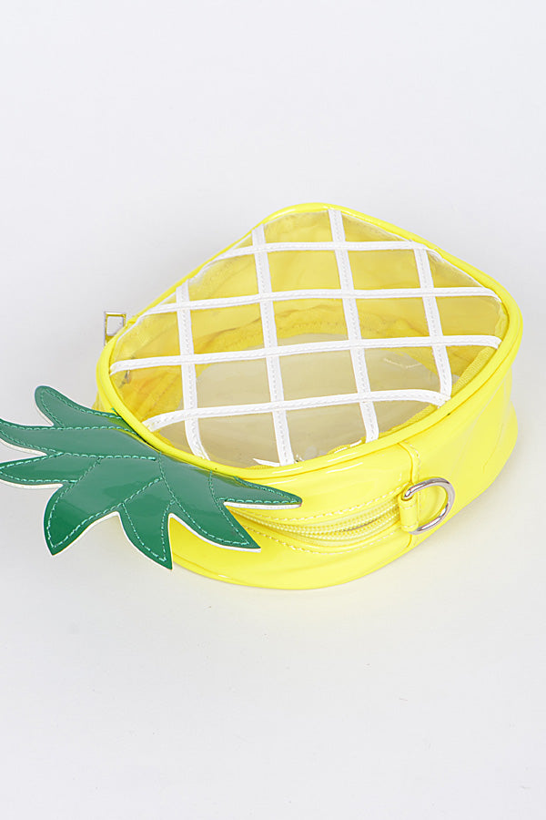 Yellow Pineapple Clear Bag
