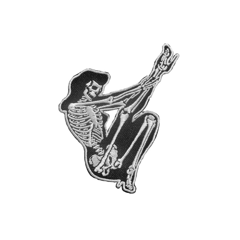 Skelli Girl Legs Up B/W Patch