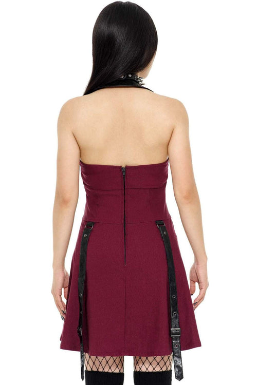 Psy-Ops Halter Dress Blood