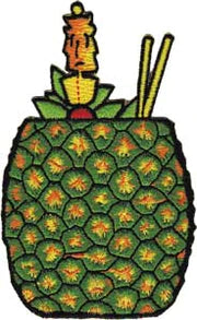 Pineapple Tiki Drink Iron-On Patch