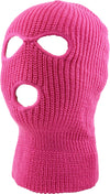 Ski Mask Knit Mask-Hot Pink