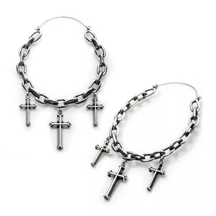 Plug Hoop-Chain Link w/Crosses