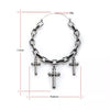 Plug Hoop-Chain Link w/Crosses