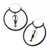 Plug Hoop- Dangle Black Snake/G