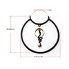 Plug Hoop- Dangle Black Snake/G