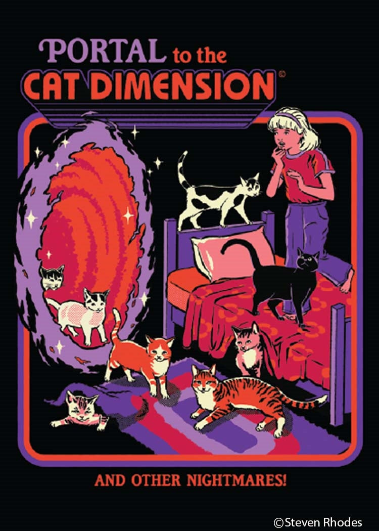 Portal to the cat dimension Magnet