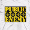 Public Enemy Yellow Logo on White