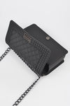 Quilted Embossed Black Jelly Ba