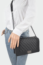 Quilted Embossed Black Jelly Ba