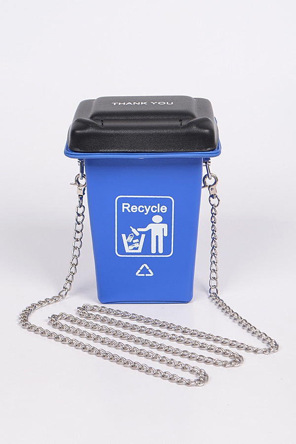 Recycle Trash Can Blue Bag